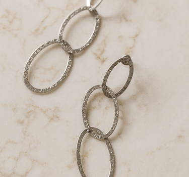 TILTIL Hammered Rings Earring Silver - Things I Like Things I Love