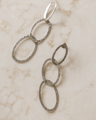 TILTIL Hammered Rings Earring Silver - Things I Like Things I Love
