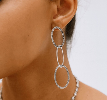 TILTIL Hammered Rings Earring Silver - Things I Like Things I Love