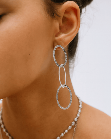 TILTIL Hammered Rings Earring Silver - Things I Like Things I Love