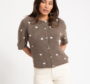 TILTIL Heart Knit Taupe One Size - Things I Like Things I Love