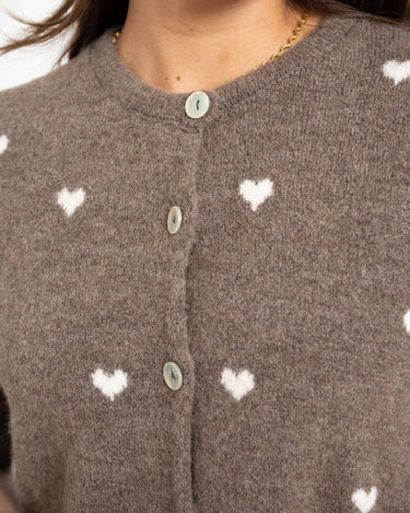 TILTIL Heart Knit Taupe One Size - Things I Like Things I Love