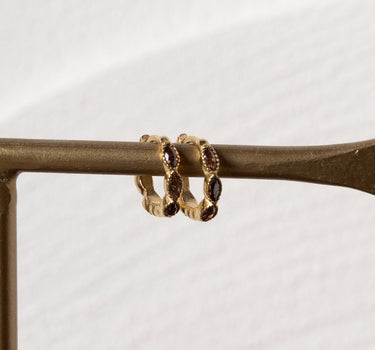 TILTIL Hoop Goldplated Zircon Choco Gold - Things I Like Things I Love