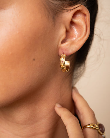 TILTIL Hoop Stardust Burgundy Gold - Things I Like Things I Love