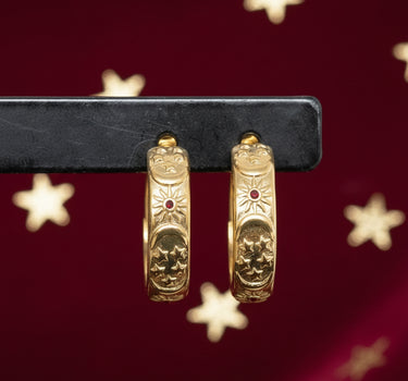 TILTIL Hoop Stardust Burgundy Gold - Things I Like Things I Love