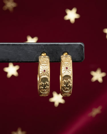 TILTIL Hoop Stardust Burgundy Gold - Things I Like Things I Love