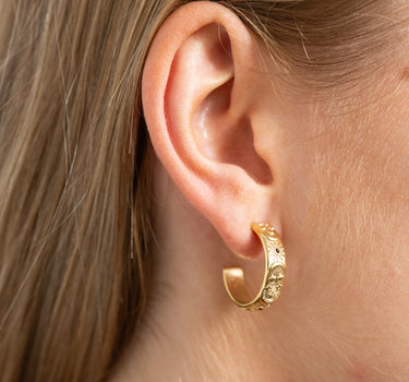 TILTIL Hoop Stardust Burgundy Gold - Things I Like Things I Love