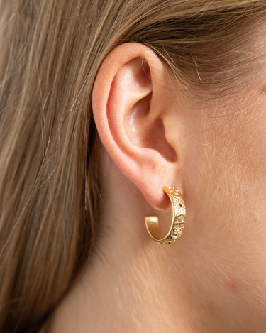 TILTIL Hoop Stardust Burgundy Gold - Things I Like Things I Love