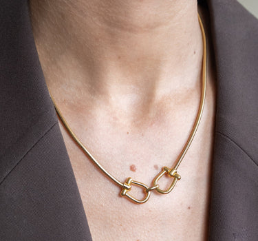 TILTIL Horsebit Necklace Goud - Things I Like Things I Love