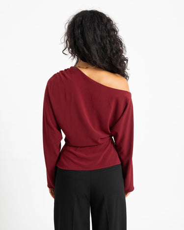 TILTIL Ida Off Shoulder Longsleeve Bordeaux - Things I Like Things I Love