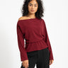 TILTIL Ida Off Shoulder Longsleeve Bordeaux - Things I Like Things I Love