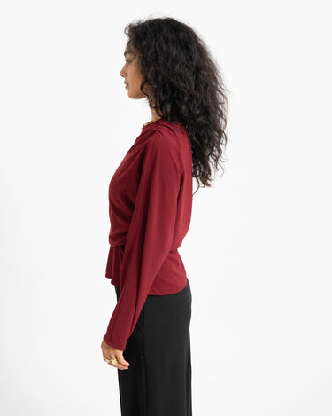 TILTIL Ida Off Shoulder Longsleeve Bordeaux - Things I Like Things I Love