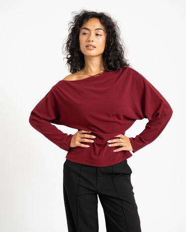 TILTIL Ida Off Shoulder Longsleeve Bordeaux - Things I Like Things I Love