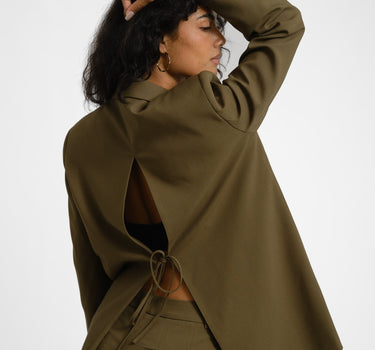 TILTIL Indy Open Back Blazer Groen - Things I Like Things I Love