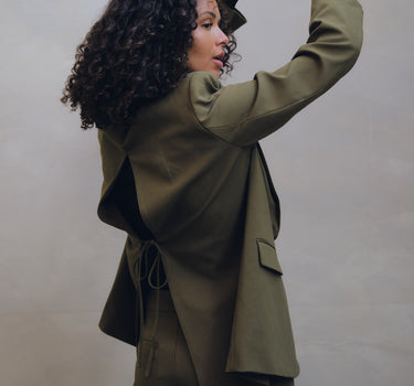 TILTIL Indy Open Back Blazer Groen - Things I Like Things I Love