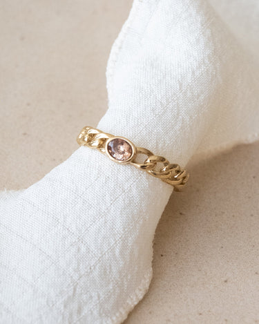 TILTIL Ines Chain Zircon Ring Goud - Things I Like Things I Love