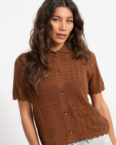 TILTIL Iza Crochet Top Brown - Things I Like Things I Love