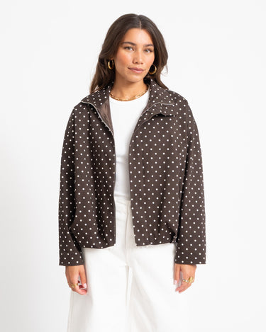 TILTIL Jacket Zoe Polkadot Brown - Things I Like Things I Love