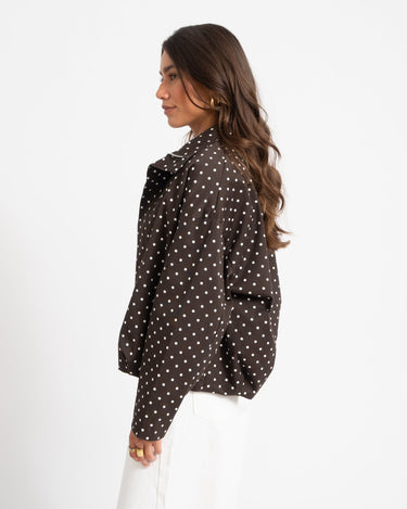 TILTIL Jacket Zoe Polkadot Brown - Things I Like Things I Love