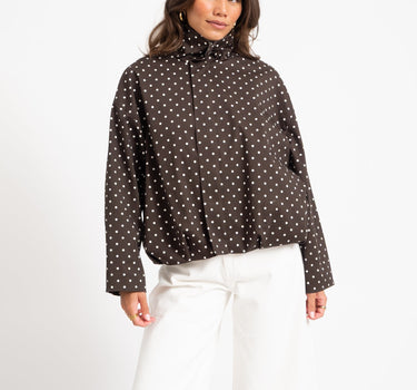 TILTIL Jacket Zoe Polkadot Brown - Things I Like Things I Love