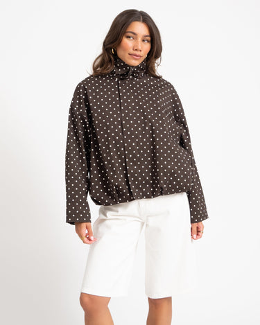 TILTIL Jacket Zoe Polkadot Brown - Things I Like Things I Love