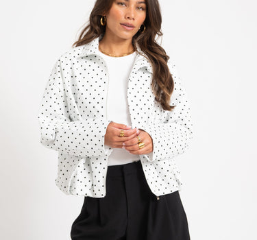TILTIL Jacket Zoe Polkadot White - Things I Like Things I Love