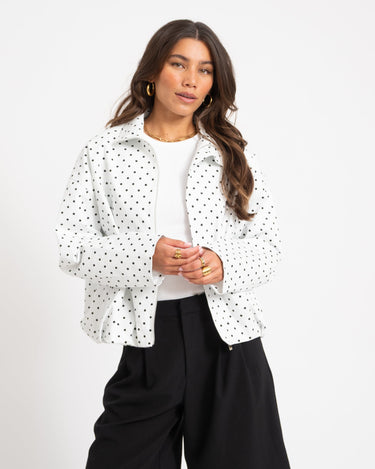 TILTIL Jacket Zoe Polkadot White - Things I Like Things I Love
