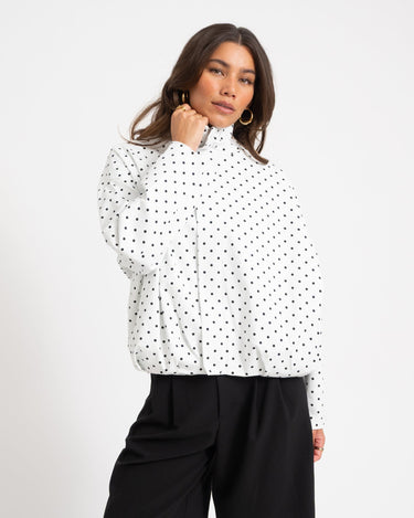 TILTIL Jacket Zoe Polkadot White - Things I Like Things I Love