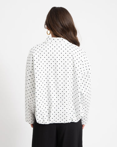 TILTIL Jacket Zoe Polkadot White - Things I Like Things I Love
