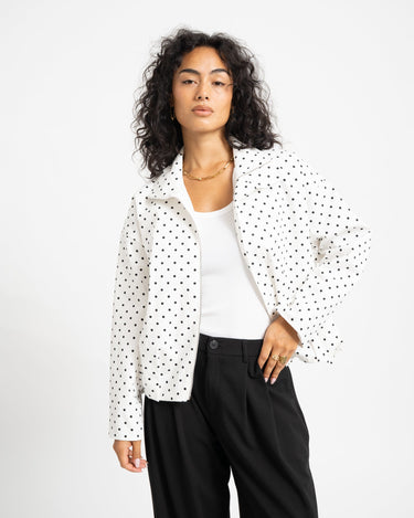 TILTIL Jacket Zoe Polkadot White - Things I Like Things I Love