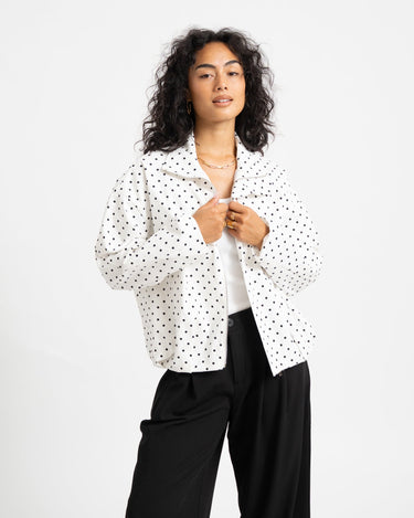 TILTIL Jacket Zoe Polkadot White - Things I Like Things I Love