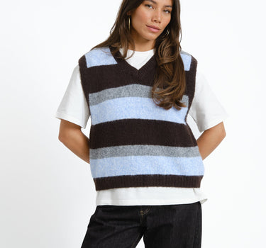 TILTIL Jade Knitted Striped Spencer Multi - Things I Like Things I Love