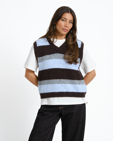 TILTIL Jade Knitted Striped Spencer Multi - Things I Like Things I Love