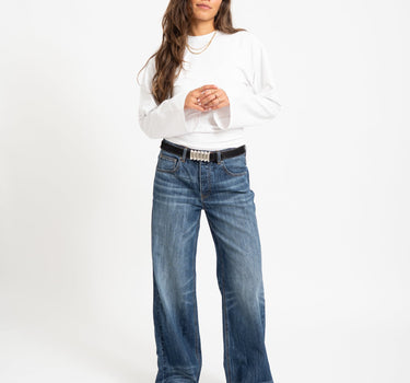 TILTIL Janice Wide Flared Jeans Blauw - Things I Like Things I Love