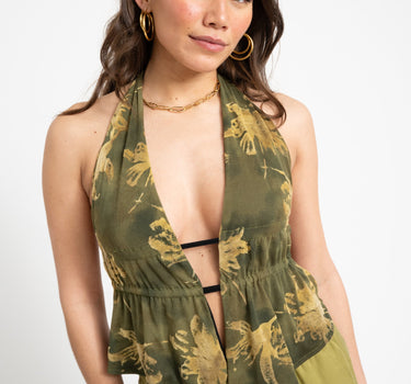 TILTIL Jenna Open Back Top Green - Things I Like Things I Love