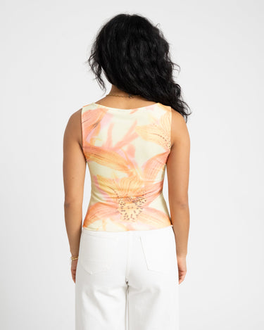 TILTIL Jente Floral Mesh Top Yellow - Things I Like Things I Love