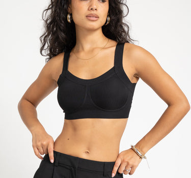 TILTIL Jessa Seamless Rib Bra Black One Size - Things I Like Things I Love