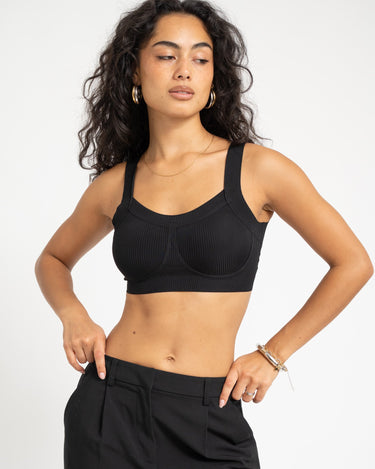 TILTIL Jessa Seamless Rib Bra Black One Size - Things I Like Things I Love