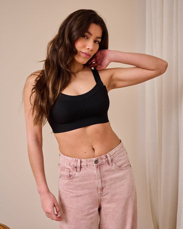 TILTIL Jessa Seamless Rib Bra Black One Size - Things I Like Things I Love