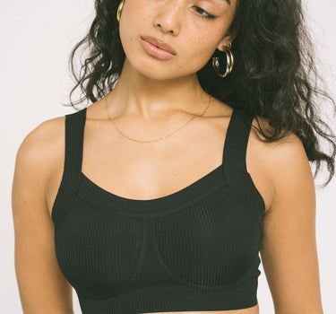 TILTIL Jessa Seamless Rib Bra Black One Size - Things I Like Things I Love