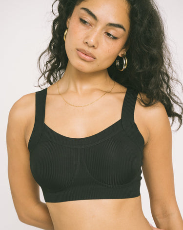 TILTIL Jessa Seamless Rib Bra Black One Size - Things I Like Things I Love