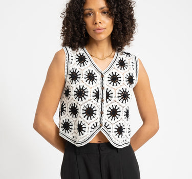 TILTIL Jillie Crochet Gilet Black - Things I Like Things I Love