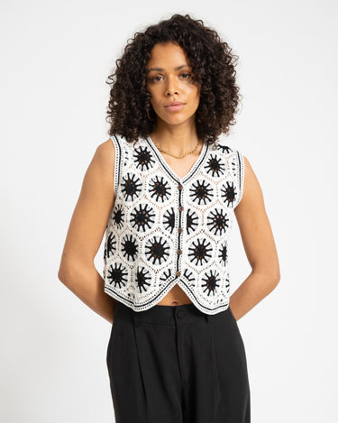 TILTIL Jillie Crochet Gilet Black - Things I Like Things I Love