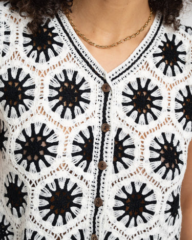 TILTIL Jillie Crochet Gilet Black - Things I Like Things I Love