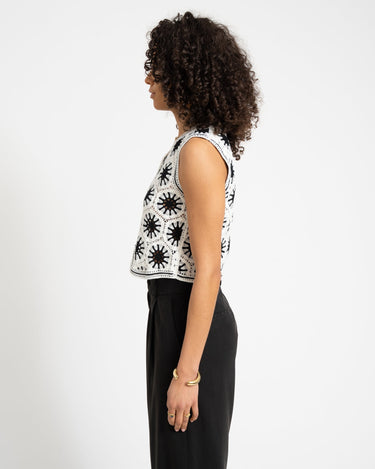 TILTIL Jillie Crochet Gilet Black - Things I Like Things I Love