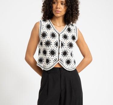 TILTIL Jillie Crochet Gilet Black - Things I Like Things I Love