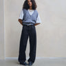 TILTIL Joa Barrel Jeans Rinse Brown Stitch - Things I Like Things I Love