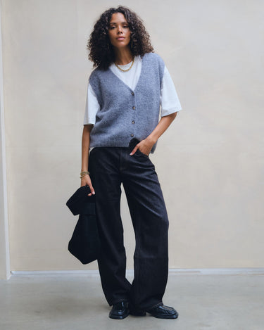 TILTIL Joa Barrel Jeans Rinse Brown Stitch - Things I Like Things I Love