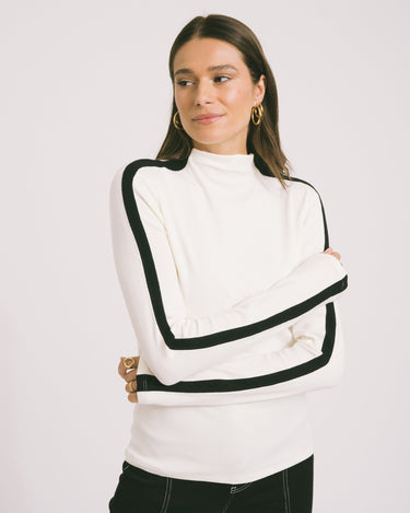 TILTIL Jolie Longsleeve White Black Detail One Size - Things I Like Things I Love
