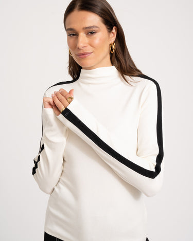TILTIL Jolie Longsleeve White Black Detail One Size - Things I Like Things I Love